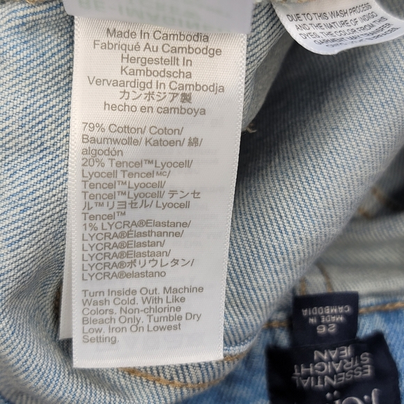J. Crew Jeans Essential Straight Leg Distressed Size 26 - Picture 5 of 12